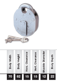 ASEC 5 Lever Closed Shackle Laminated Padlock