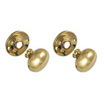 Legge 472PB/2.0 Brass Round Door Knobs (pair)