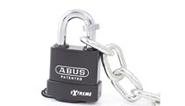 ABUS 83WP/63 Weatherproof Hardened steel Padlock with Chain Attachment and 0.5m chain