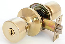 BARS Secure Knobset - Storeroom- Brass Finish