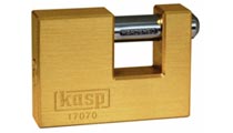 Kasp Brass Shutter Padlock - 63mm