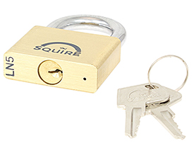 Squire LN5S MARINE - 50mm - Brass Padlock  Stainless Steel Shackle view 2