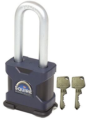 Squire SS50S Stormproof Padlock with 65mm long shackle - Registered key Section