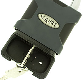 Squire SS50S Stormproof Padlock with 65mm long shackle - Registered key Section view 2