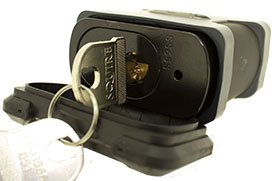 Squire SS50S Stormproof Padlock with 65mm long shackle - Registered key Section view 3