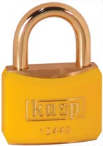 Kasp 124 40mm Brass Padlock Colour Yellow