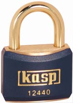 Kasp 124 40mm Brass Padlock Colour Blue