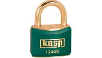 Kasp 124 40mm Brass Padlock Colour Green