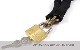 ABUS 65IB/50 Brass Padlock - Stainless Steel Shackle view 3