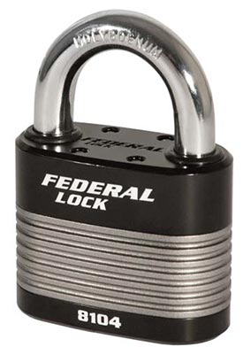 Federal FD8104-50 laminated padlock