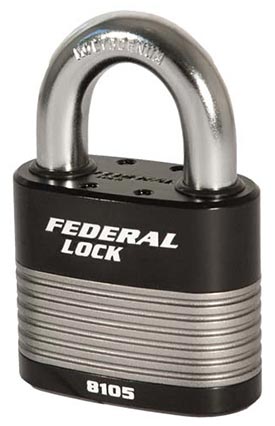 Federal FD8105 laminated padlock