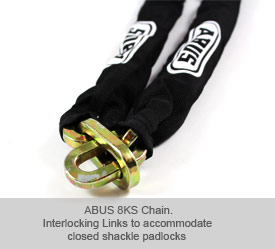 ABUS 8KS 8mm Square Link Security Chain view 2