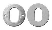 Asec Stainless Steel Escutcheon Oval Cylinder