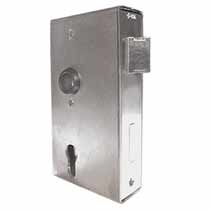 AMF Gate Lock Case 140U40ZW, bare-metal with zinc - plated lock No 142U 