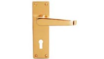 Asec Oval Profile Lever Handles (pair) - Polished Brass