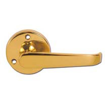 Lever on Round Nose  AS3545 - Polished Brass