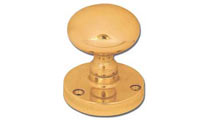 Mushroom Knob - Polished Brass