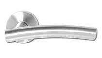Stainless Steel Lever Handles on a Round Nose (pair)