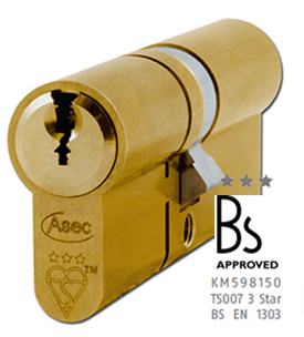 ASEC 3 star Kitemarked Euro Double Cylinders view 2