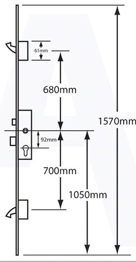 ERA 2 Hooks: UPVC Multi-Point Locking Mechanism (Timber doors) view 2