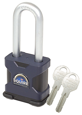 Squire SS50S Stormproof Padlock with 65mm long shackle with EVVA ICS key - Fully Protected key