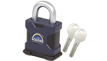 Squire SS50S Stormproof Padlock with EVVA ICS key - Fully Protected key