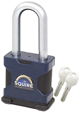 Squire SS65S Stormproof Padlock with 65mm long shackle   with EVVA ICS key - Fully Protected key