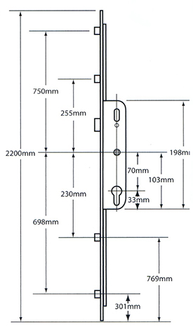 Ferco 4 Rollers: UPVC Multi-Point Locking Mechanism  view 2
