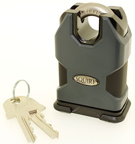 Squire SS50CS Closed Shackle Marine Grade Padlock with stormcover