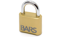 BARS 4 Digit Combination Padlock - 50mm Brass Body view 1 thumbnail
