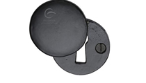 Standard Key Escutcheon Round Covered Black Iron 