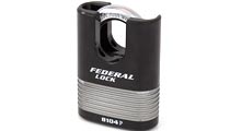 Federal FD8104P Protected Shackle laminated padlock