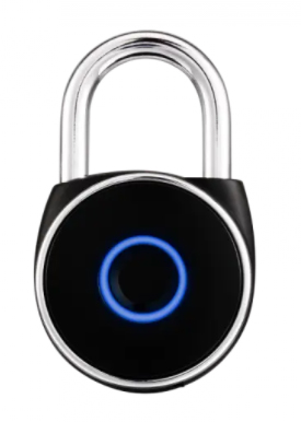 Blusafe Mirage Finger Print Padlock - Black - IP65 Rated