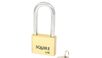 Squire LN5 - 50mm - Brass Padlock - 65mm Long Shackle view 1 thumbnail