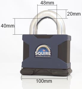 Restricted Cylinders Henry Squire SS100 Stronghold CEN6 Closed Shackle Padlock 