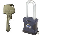 Squire SS50S Stormproof Padlock with 65mm long shackle - Restricted key Section