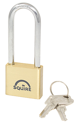 Squire LN4S MARINE - 40mm - Brass Padlock - 64mm Long Stainless Steel Shackle view 1 thumbnail