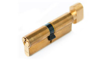 Asec 5 Pin Euro Key & Turn Cylinder - Brass